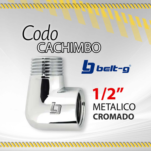 Codo Cachimbo Cromado 1/2 Belt-g Gri-0907 / 10638 