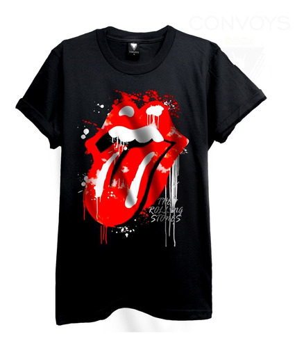 Remeras Dtg Premium Lengua Rolling Stone Arte - Convoys Rock