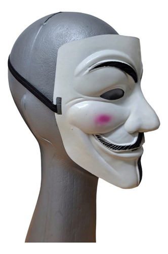 Máscara Anonymous V De Venganza Halloween - Cienfuegos - Color Blanco