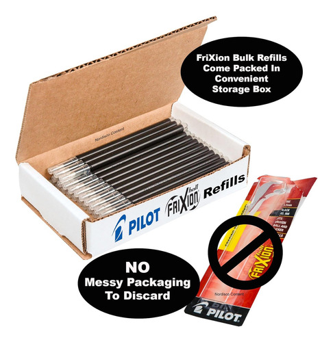 Frixion Pen Refills P1afx725bk, Bulk Pack Of 25, 0.7mm ...