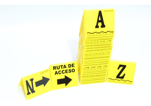 Indicadores Criminalística Acrílico A-z Amarillo 9cmx8cm