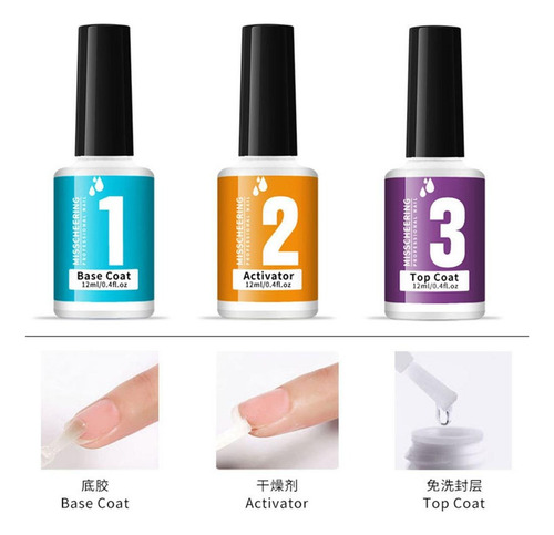 Polvo De Uñas X Dipping Powder De Color Sólido Con Purpurina