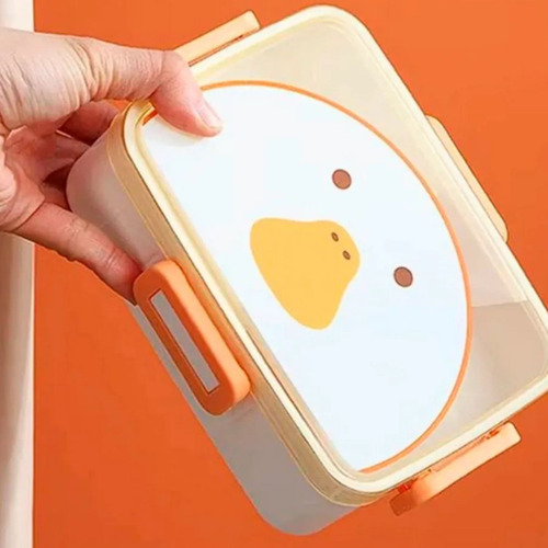 Tupper Con Compartimientos, Con Cubiertos