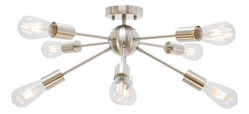 Bonlicht Lámpara De Techo Contemporánea De 8 Sputnik De Níqu