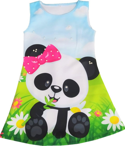 Vestido Para Niñas De Panda - Cs