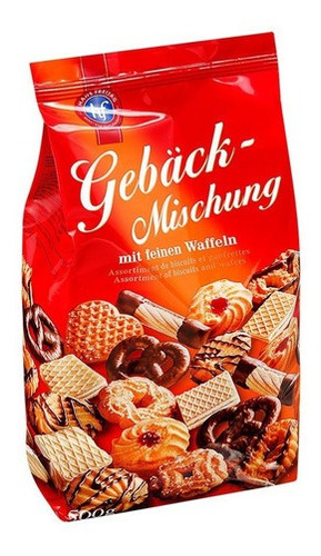 Biscoitos Tipo Wafer Geback Hans Freitag Mischung Pacote500g