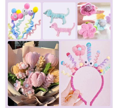Firstkitchen Pastel Macaron Pipe Cleaners Craft, 200pcs 7...