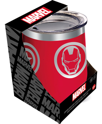 Stor Taza De Acero Inoxidable De Doble Pared Con Tapa Marvel
