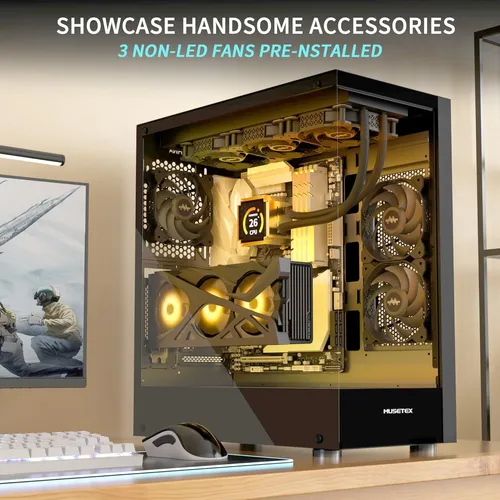 Mustex K2 Pc Case, Caja De Computadora De 360 ??mm Soporte R