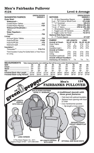 Chaqueta De Abrigo Fairbanks Para Hombre # 124 Patrón De C.