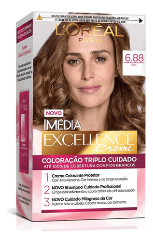 Tintura L'oréal Paris Imedia Tom Mel Para Cabelo Mel