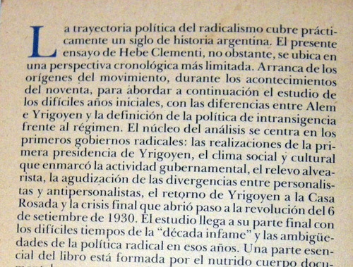 Hebe Clementi El Radicalismo Trayectoria Política Historia