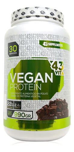 Proteína Vegana Chocolate 990 Gr 30 Serv 43 Supplements Vega