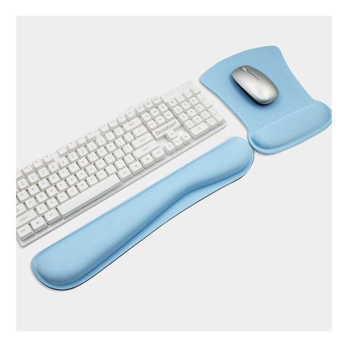 Reposamuñeca Silicona Para Mouse Soporte Teclado Espuma Un D