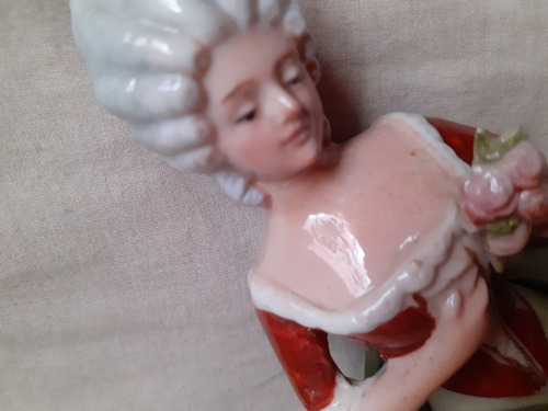 Muñeca De Porcelana Antigua Figurita De Vestir (Usado)
