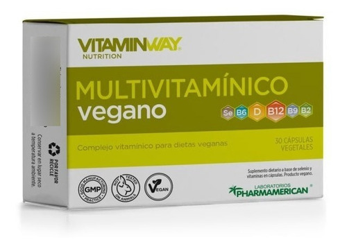 Multivitaminico Vegano Vitamin Way X30 Caps, Pack X 6 Cajas