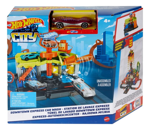 Pista Hot Wheels City Autolavado De La Ciudad Auto Lavadero