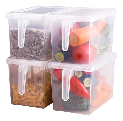 Set 4 Cajas Organizadores Para Refrigeradores Transparente