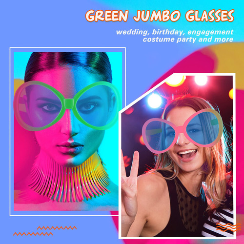 Gafas De Sol Jumbo Flutesan Para Adultos Y Niños (rosa, Verd