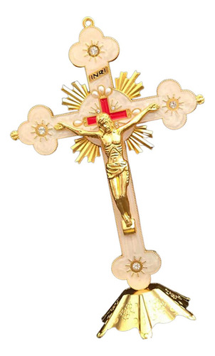 Crucifijo De Pie Jesús En Estatua Cruz De Mesa Para Altar