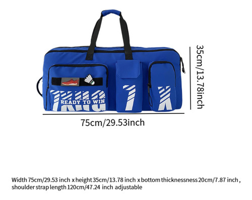 Bolsa De Bádminton, Bolsa De Lona, Bolsa Para Raqueta Azul