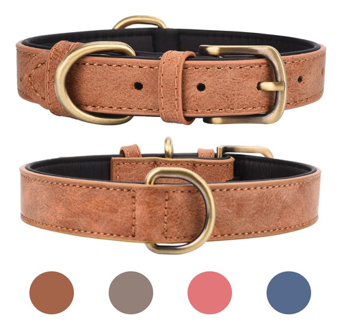 Collar De Cuero Para Perros Pequeños, Medianos Y Grandes, Su