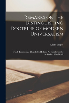 Libro Remarks On The Distinguishing Doctrine Of Modern Un...