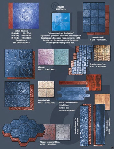 Imagen 8 de 9 de Molde Laja En Rehilete P/concreto Estampado Spg