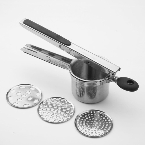 Prensador De Patatas De 15 Oz Con 3 Discos Intercambiables,