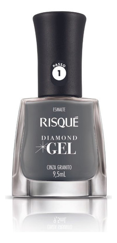 Esmalte Para Uñas Risqué Diamond Gel Cinza Granito