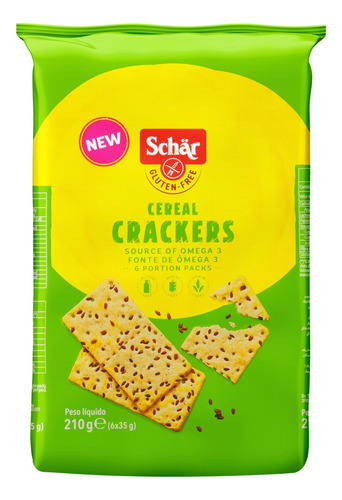 Biscoito Schär Cereal crackers de multigrãos sem glúten 210 g