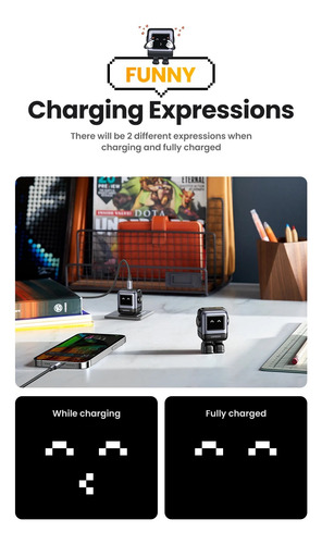Ugreen Nexode Robot Cargador Rápido Gan De 30w Usb-c Negro