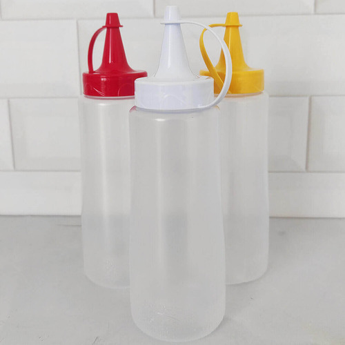 25 Frascos Para Molhos Bisnagas Plásticas 250ml Para Lanchon