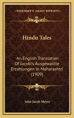Libro Hindu Tales: An English Translation Of Jacobi's Aus...