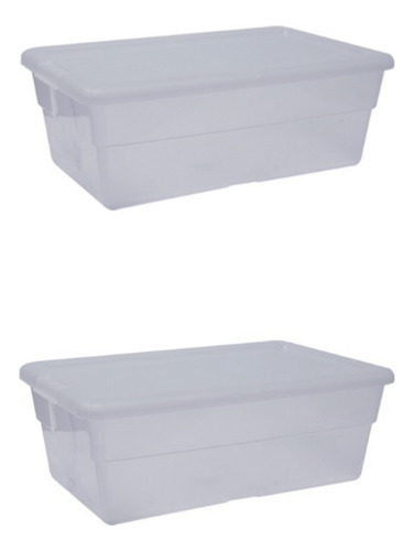 2 Cajas De Plástico Multiusos- 4 Litros