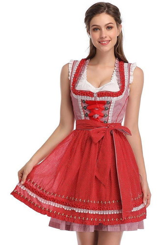 [tallas Alemanas] Kojooin Vestido Dirndl Alemán Para Mujer