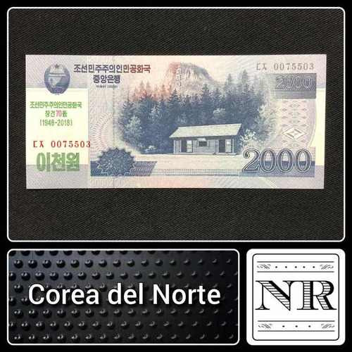 Imagen 1 de 3 de Corea Del Norte - Asia - 2000 Won - 2018 - Unc - P# Nd