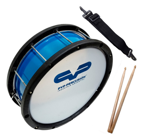 Redoblante Alto 14 Pyp Percusion Murga Comparsa Egresados Casco Verde