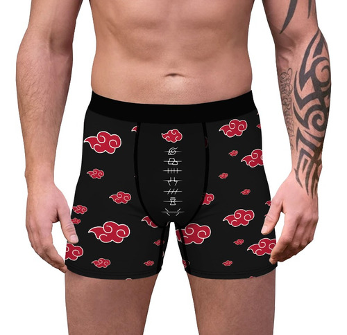 Boxer Calzon De Akatsuki Del Anime Naruto Para Hombre