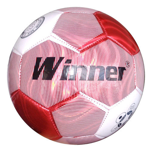 Pelota De Fútbol Blanquiroja Winner #3 Cuero Microfibra