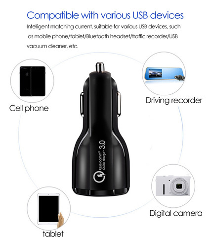 Cargador De Coche Bowling 6a Fast Charge Halo Car Charger Mu