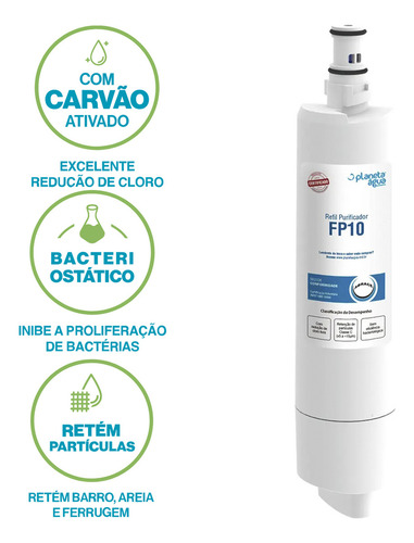 Refil Filtro Planeta Água Fp10 Compatível Com Consul Cpb34