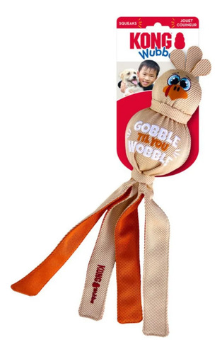 Brinquedo Pelúcia Kong Wubba Ballistic Turkey Cães Grande Cor Bege Desenho Peru