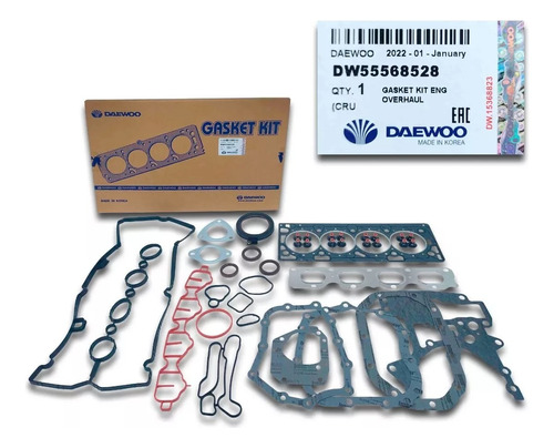 Kit Juego De Empacadura Chevrolet Cruz 11-13 Daewoo Original