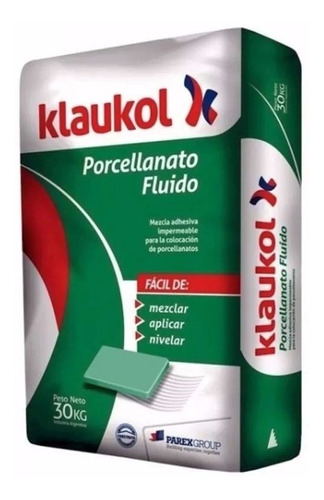 Klaukol Porcelanato Pegamento Impermeable Fluido X 30 Kg