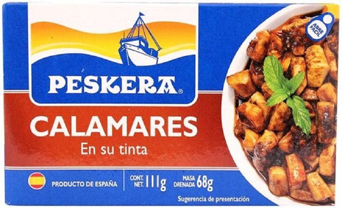 Peskera, Calamares En Su Tinta, Producto De España, 111 Gr