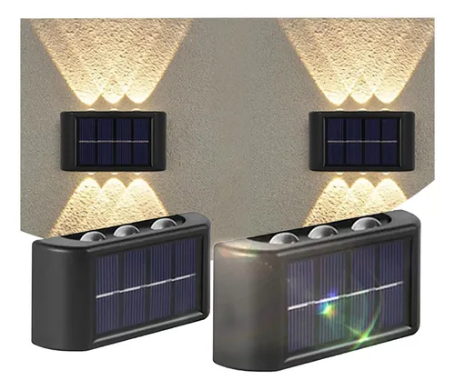 Boamed Lámpara Solar De Pared 2pzs Luces De Patio Lamparas Para P...