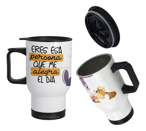 Mug Vaso Termico Viajero Para Carro Regalo Amigo Pareja 12