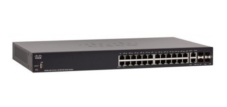 Imagem 1 de 1 de Switch Sf250-24p-k9-br 24-port 10 100 Poe Smart Switch +2sfp