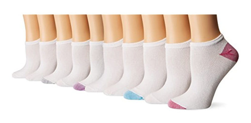 Gildan Women  S Flat Knit No Show Socks, 10 Pairs